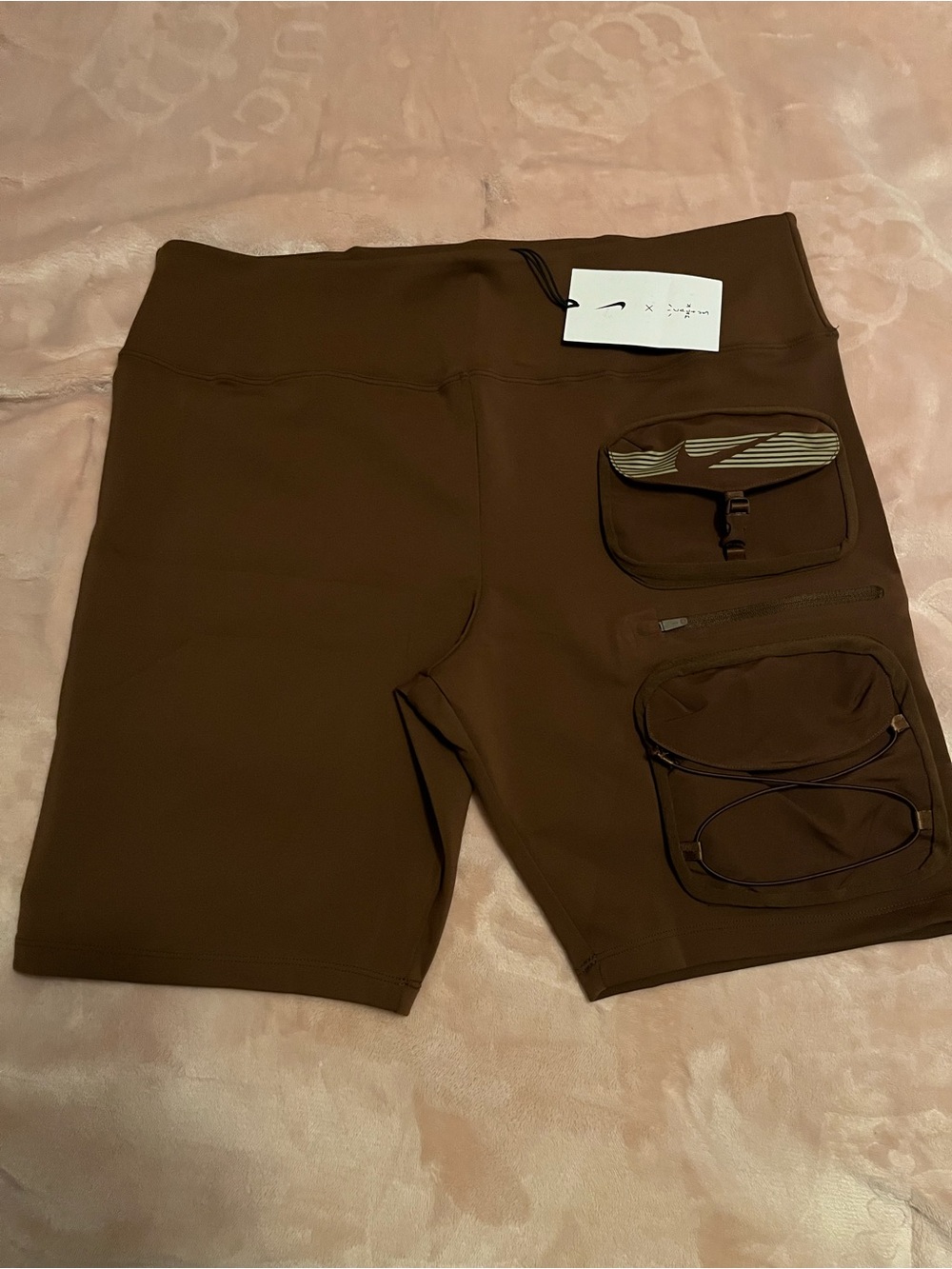 Cactus Jack by Travis Scott Brown Cargo Bike Shorts